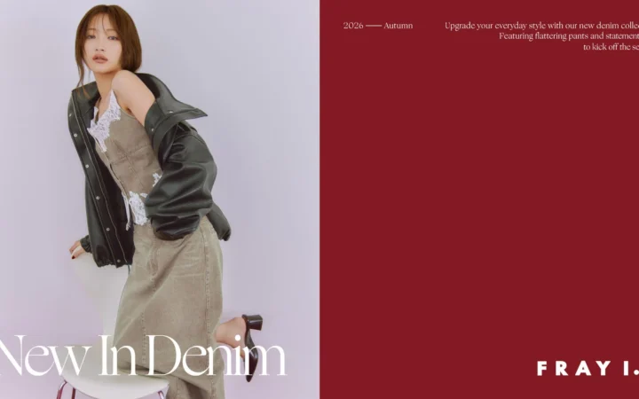 FRAY I.D、アーティスト小川桜花が纏う秋の新作デニムコレクション「NEW IN DENIM」を公開