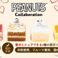 スヌーピーデザインの贅沢プチケーキ！愛犬とオーナーが一緒に楽しむ『4種プチケーキアソート』Cake.jpで販売開始