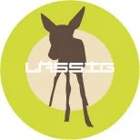 ロゴ,子鹿,動物,シルエット,緑,円形,LASSIG