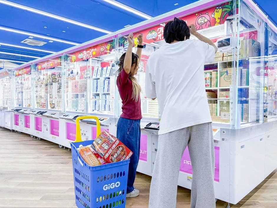 景品でいっぱいのGiGOのショッピングカート