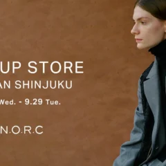 N.O.R.C、2026年A/Wコレクションのポップアップストアを伊勢丹新宿店で開催