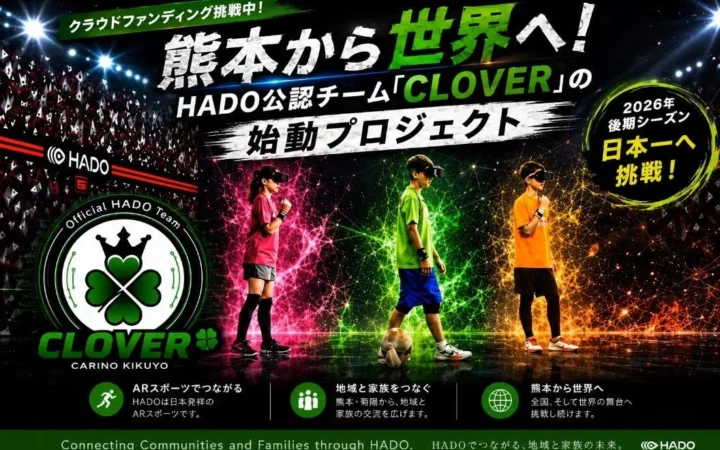 熊本発！ジュニア全国2連覇チーム「CLOVER」がARスポーツHADOで世界へ挑戦、クラウドファンディングも開始