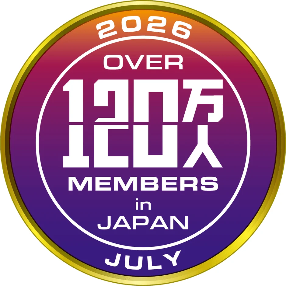 2026年7月までに日本国内で120万人以上のメンバーを獲得するという目標を示すエンブレム