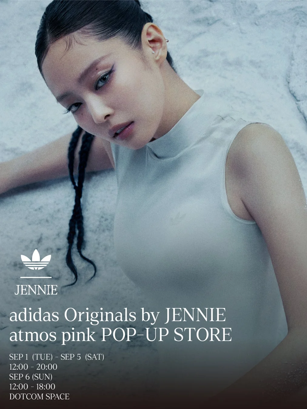 JENNIEがモデルを務めるPOP-UPストアの告知画像