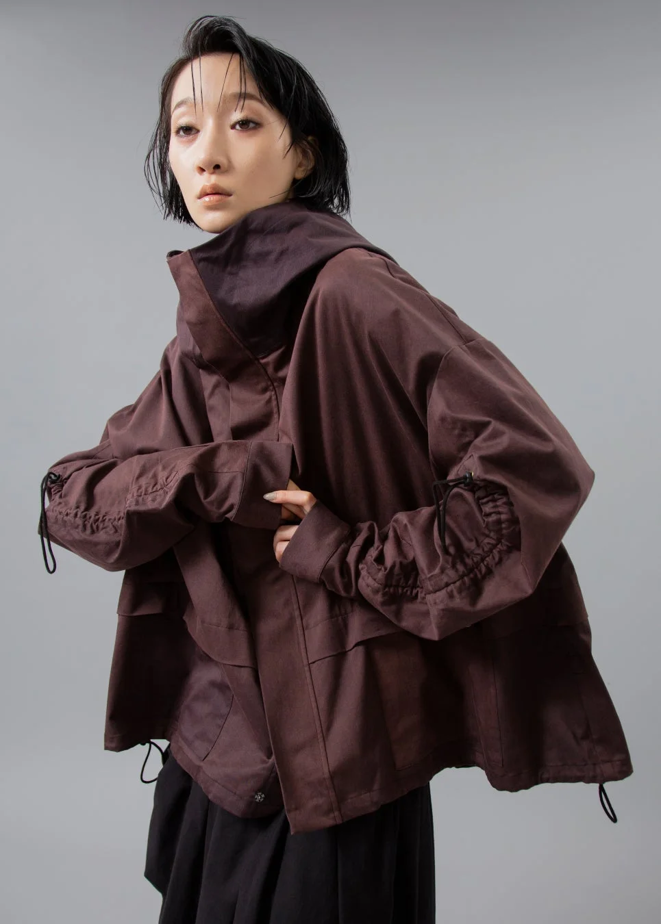 女性、ルーズフィットジャケット