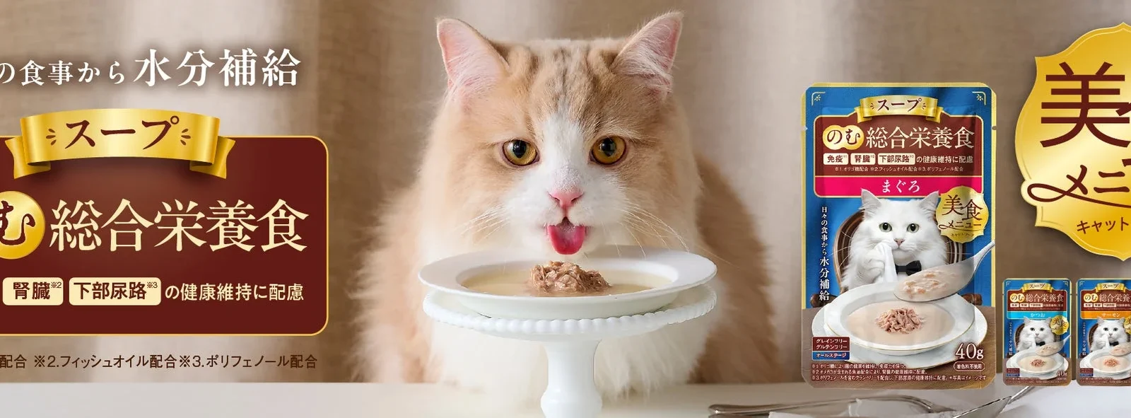 猫の水分不足をサポート！アイリスオーヤマが総合栄養食「美食メニュー スープ」を発売