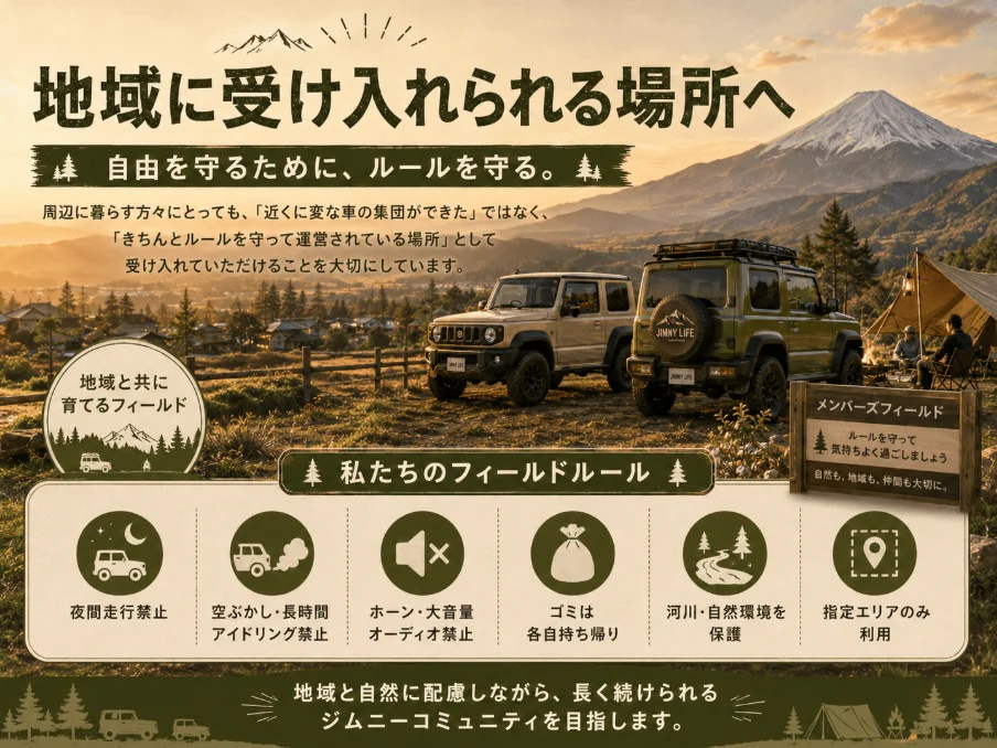 ジムニー専用フィールドのルール説明