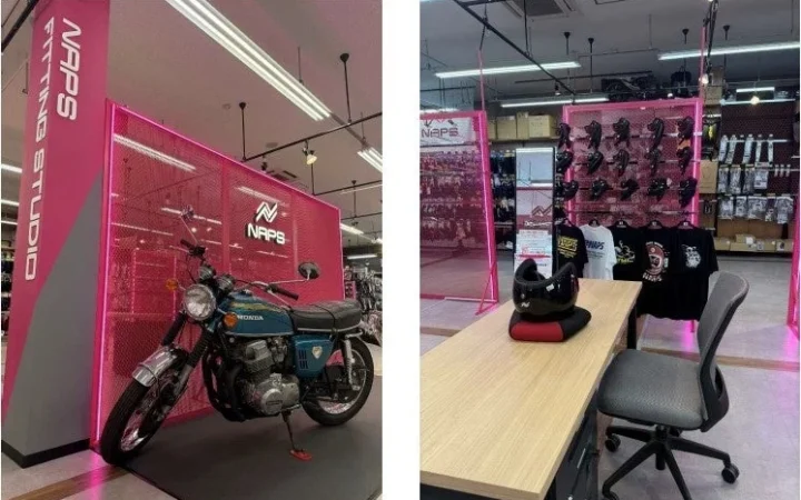 ナップス名古屋南店に「NAPS Riders Lounge」がオープン – インバウンド向けバイク文化体験を提供