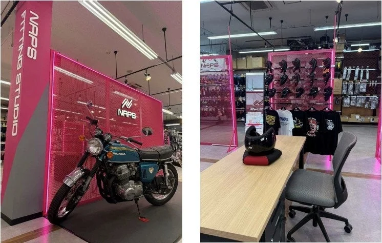 ナップス名古屋南店に「NAPS Riders Lounge」がオープン – インバウンド向けバイク文化体験を提供
