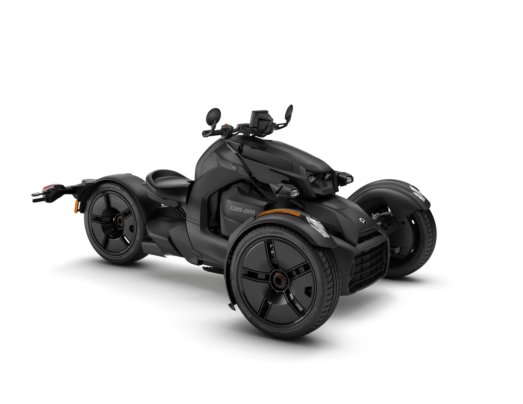 マットブラックのCan-Am Ryker（カンナムライカー）の三輪バイク