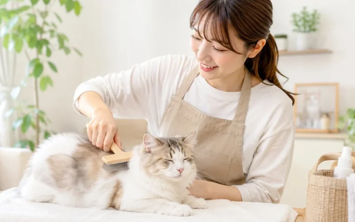累計訪問3万件の「ホームトリマー」が猫専門の訪問グルーミングを開始！キャリー不要で自宅で安心ケア