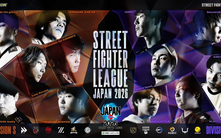 「ストリートファイターリーグ JAPAN 2026」キービジュアル公開、開幕戦カード発表！