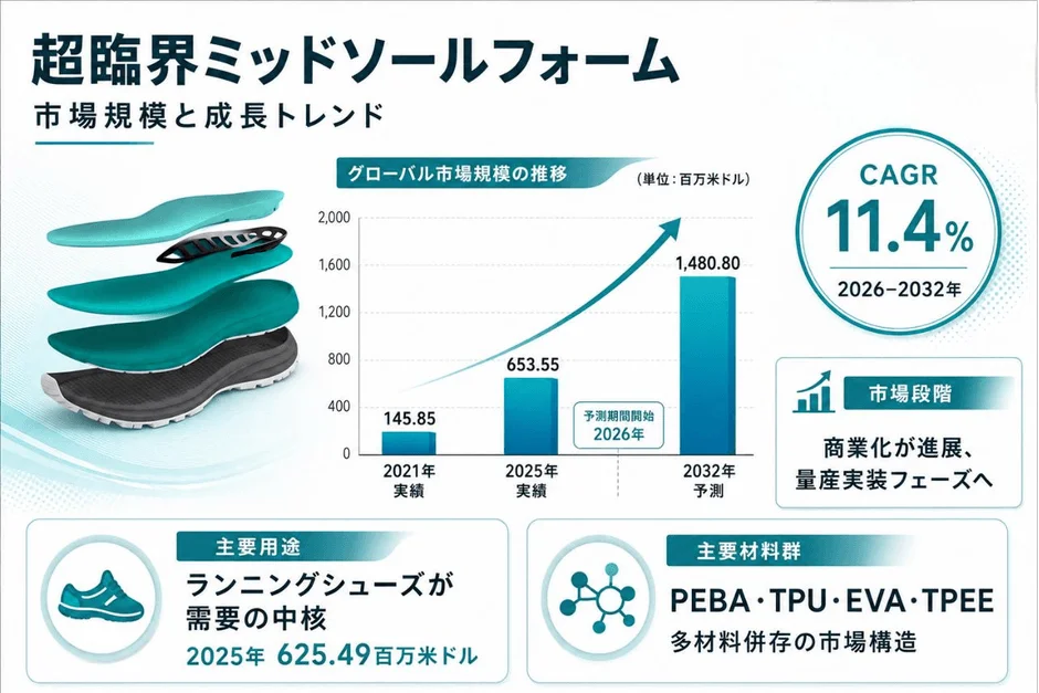 超臨界ミッドソールフォーム市場規模と成長トレンド