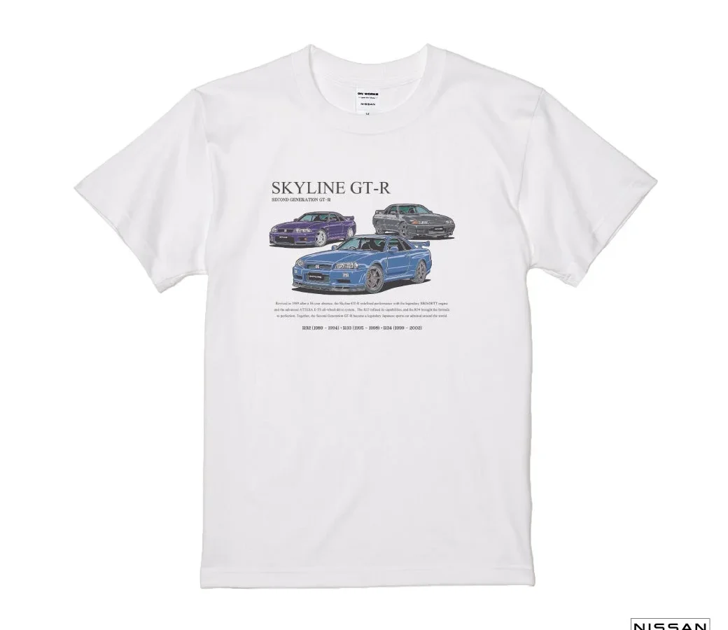伝説のスカイラインGT-R 3台が集結！公式ライセンスTシャツがAmazonで予約開始