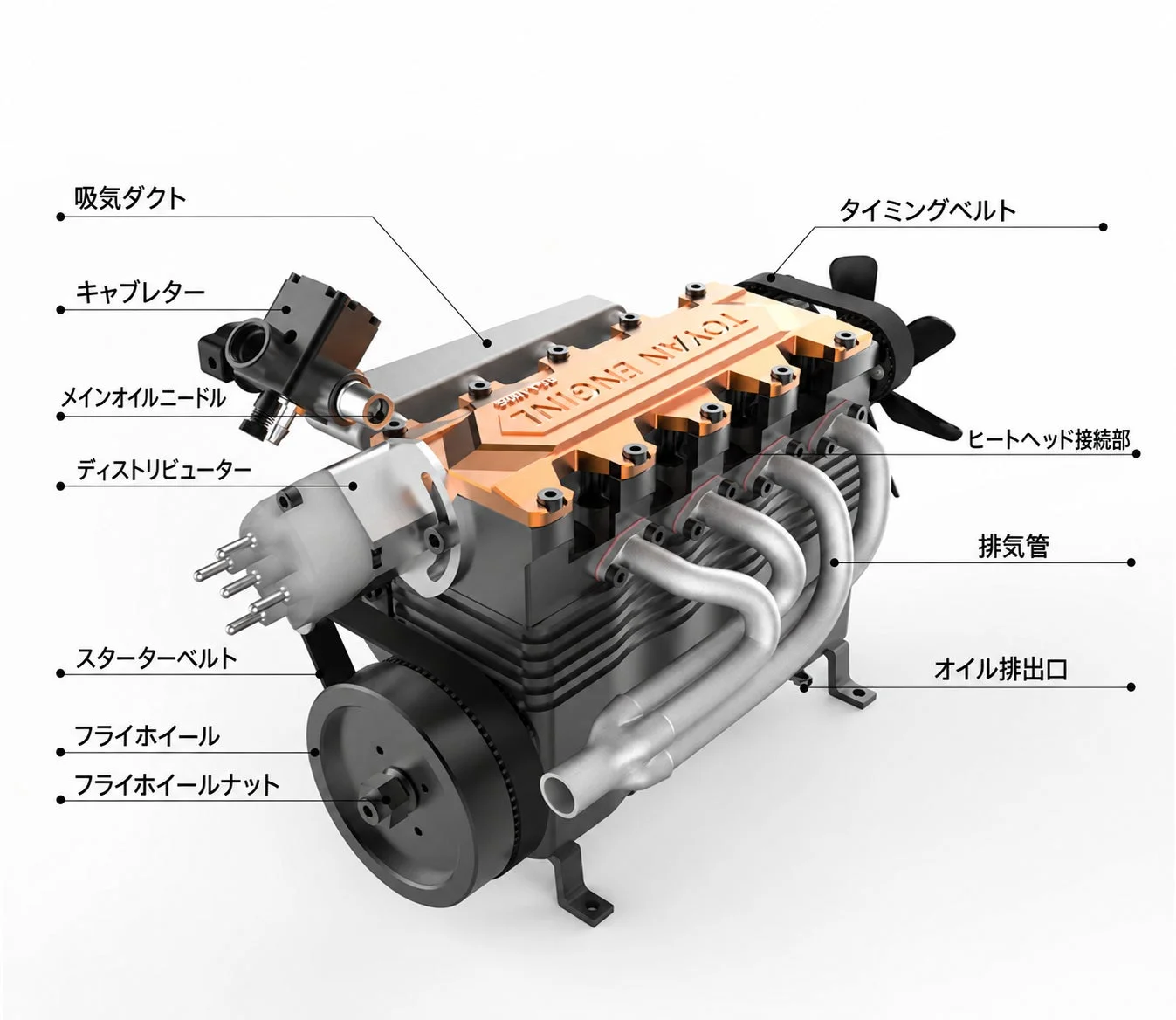 TOYAN ENGINEの部品解説図
