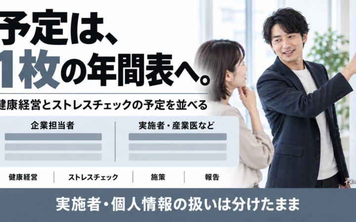 【ストレスチェックを健康経営の年間表へ】統合スケジュール支援プランを提供開始