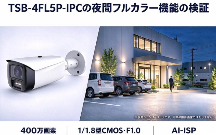 旭東みらいテクノロジー、夜間フルカラーに対応した400万画素バレット型AI ネットワークカメラ「TSB-4FL5P-IPC」を2026年10月より発売予定