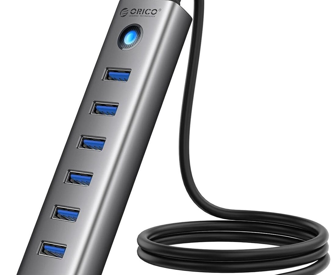 ORICO、7ポートUSB 3.0ハブを発表——最大5Gbps超高速転送・5V 3A Type-C電源ポートで安定接続・アルミ合金ボディ・ポケットサイズの携帯性