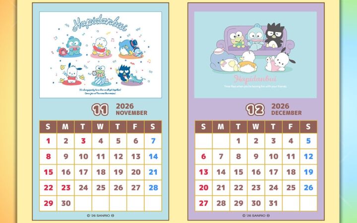 「はぴだんぶい」のスマホカレンダー（11～12月）がセブン‐イレブンのマルチコピー機に10月25日（日）より登場
