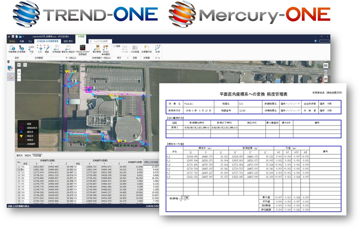 測量CADシステム「TREND-ONE／Mercury-ONE」の新オプション「LidarSLAM成果作成⽀援」を2026年10⽉20⽇（⽕）リリース