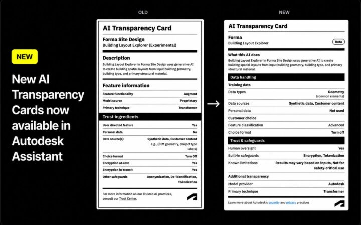 Autodesk、AI の透明性を高める「AI Transparency Cards」を拡充