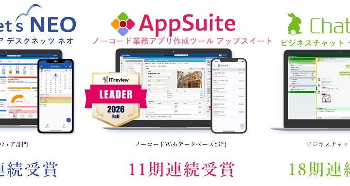 ネオジャパン、「ITreview Grid Award 2026 Fall」の最高位である「Leader」を5部門で受賞