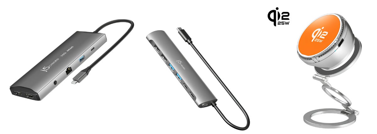 j5createが周辺機器3製品を10月23日に発売　PD 3.1 140W対応ドック、7ポートハブ、Qi2.2対応ワイヤレス充電器