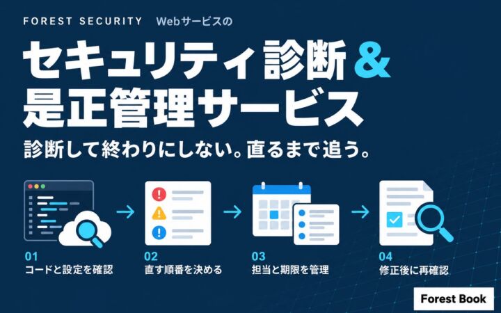 「診断して終わり」にしない。Forest Bookが是正完了まで追うWebサービス向けセキュリティ診断「Forest Security」を提供開始
